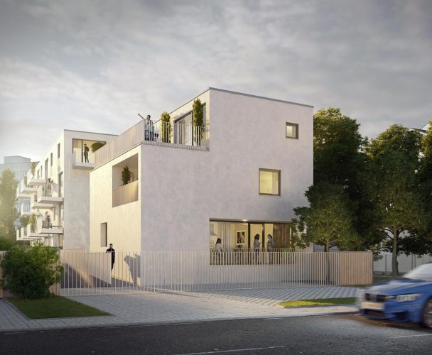 Residential project with villa house and recessed building Vrakune - фото 1