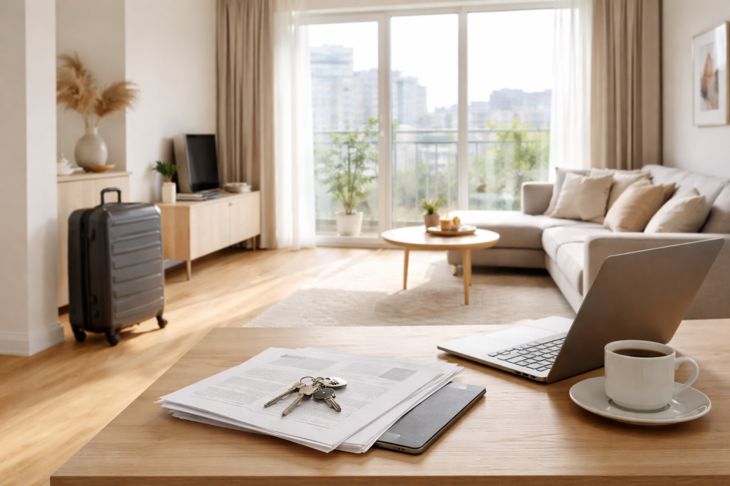 Современная светлая квартира в Словакии для аренды