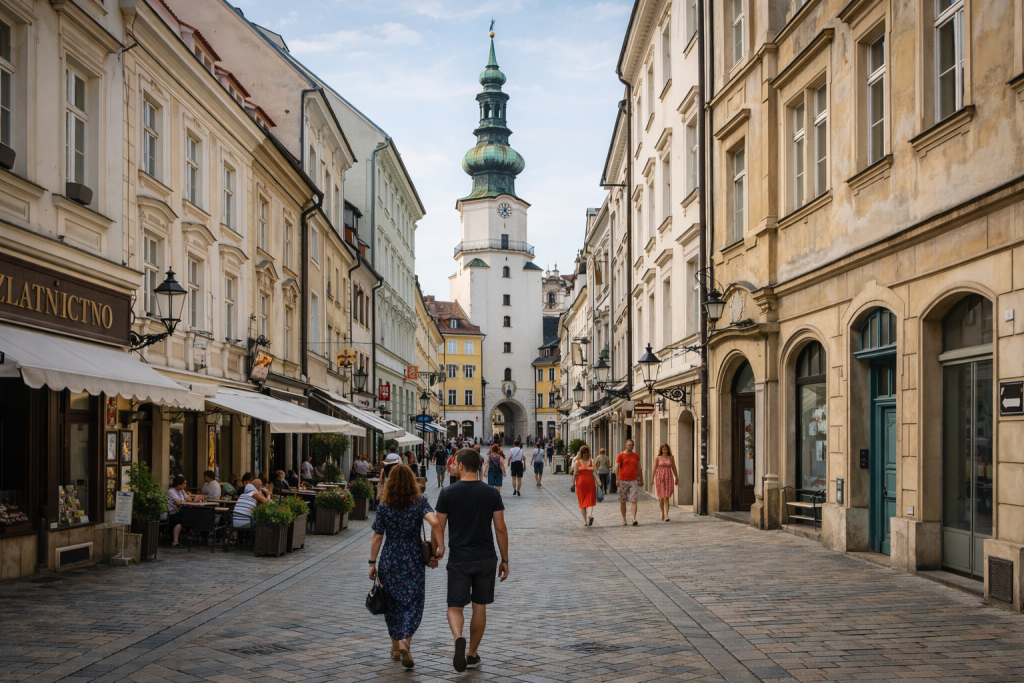 רחוב בעיר העתיקה של ברטיסלאבה