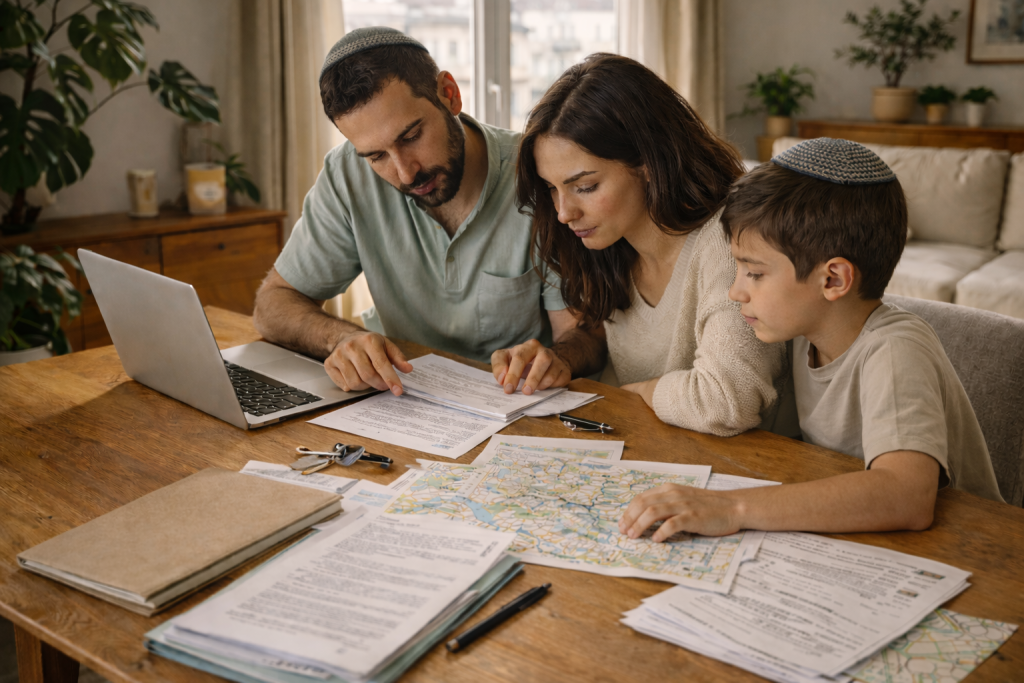 משפחה מתכוננת למעבר לסלובקיה