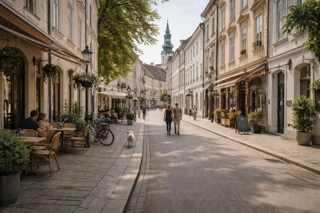 רחוב שקט בברטיסלאבה