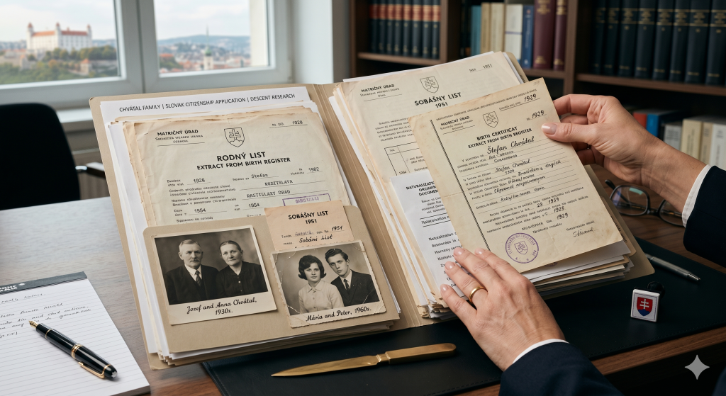 Архивные документы и семейные фотографии для подтверждения гражданства Словакии по происхождению