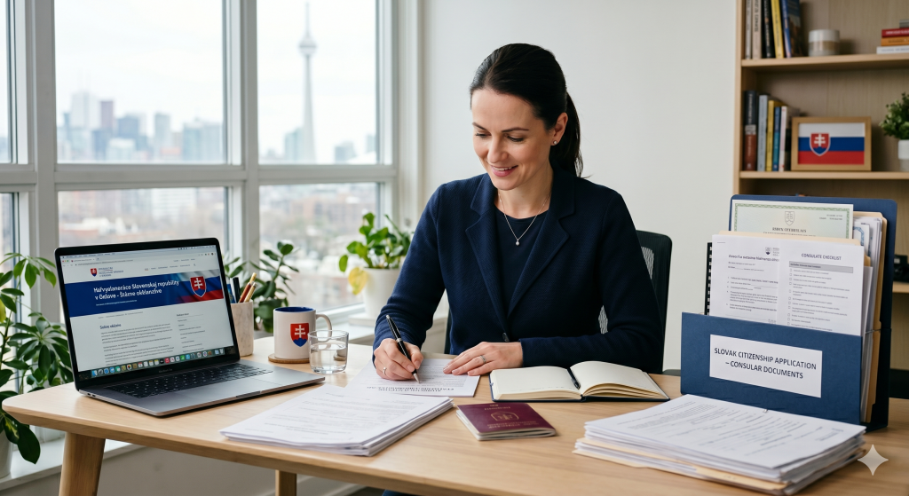 Подача документов на гражданство Словакии через консульство за границей